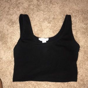 Simple black crop top